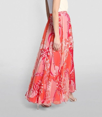 Shop Emilio Pucci Floral Pleated Skirt