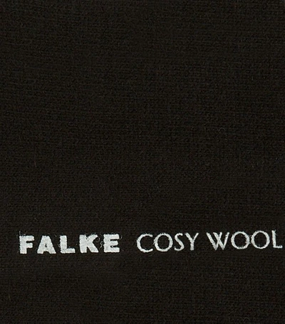 Shop Falke Cosy Wool Socks In Black