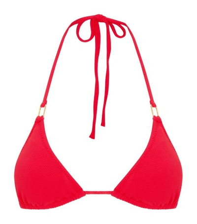Shop Melissa Odabash Cancun Piqué Halterneck Bikini Top
