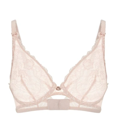 Shop Aubade Lace Triangle Underwire Bra In Nude