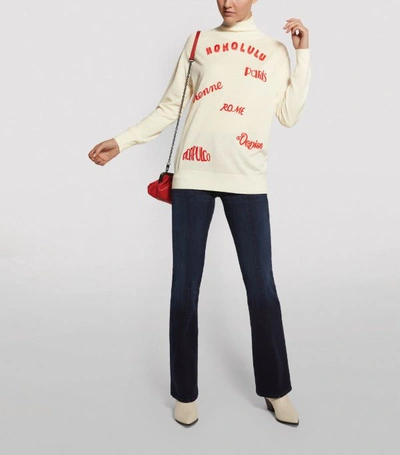 Shop Victoria Beckham City Embroidered Sweater