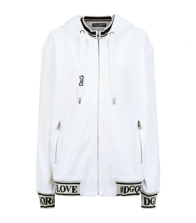 Shop Dolce & Gabbana Logo Tape Hoodie In Multi