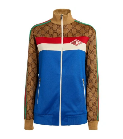 Gucci technical jersey jacket hotsell blue