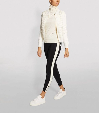 Shop Moncler Logo Stripe Leggings