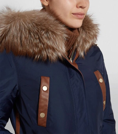 Shop Nicole Benisti Fur-lined Parka Jacket