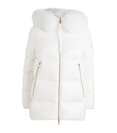Shop Moncler Givre Fox Fur-trim Jacket