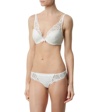 Shop Simone Perele Wish Triangle Push-up Bra In Ivory