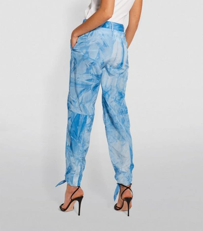 Shop Off-white Tie-dye Bow Trousers