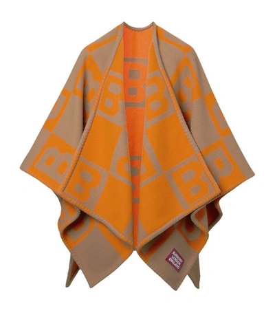 Shop Burberry Cashmere Logo Cape