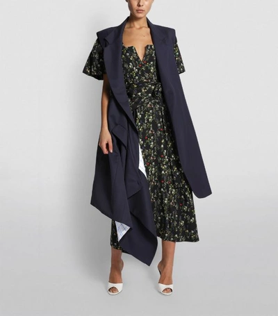 Shop Natasha Zinko Asymmetric Wool Wrap-around Sleeveless Jacket