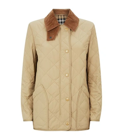 Shop Burberry Diamond-quilted Jacket