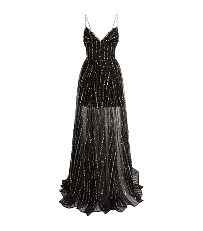 Shop Rasario Sequin-embellished Tulle Gown