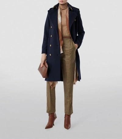 Shop Burberry Cashmere Trench Coat