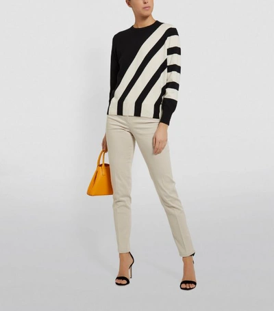 Shop Akris Cashmere Stripe Sweater