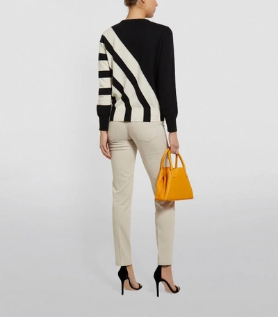 Shop Akris Cashmere Stripe Sweater