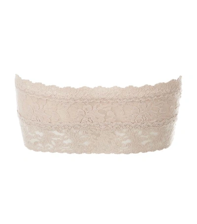 Signature stretch-lace soft-cup bandeau bra