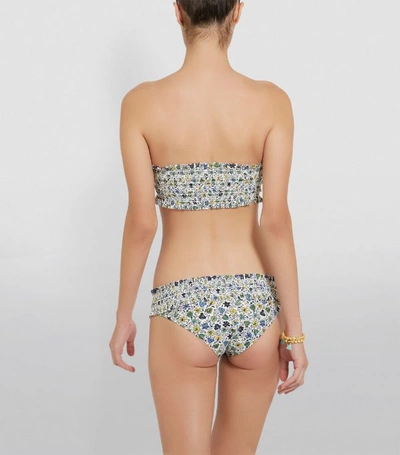 Shop Tory Burch Costa Floral Print Bandeau Bikini Top