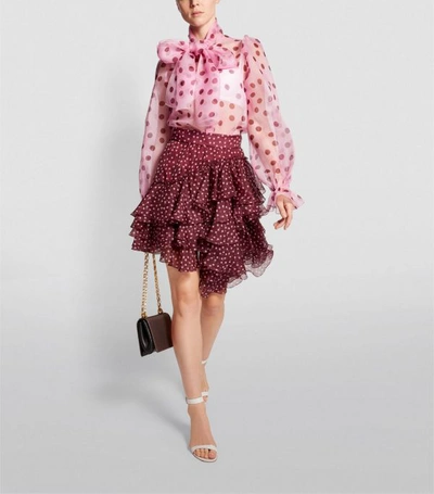 Shop Dolce & Gabbana Silk Ruffle Skirt