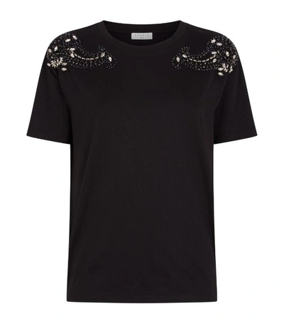 Shop Sandro Cotton Embroidered T-shirt