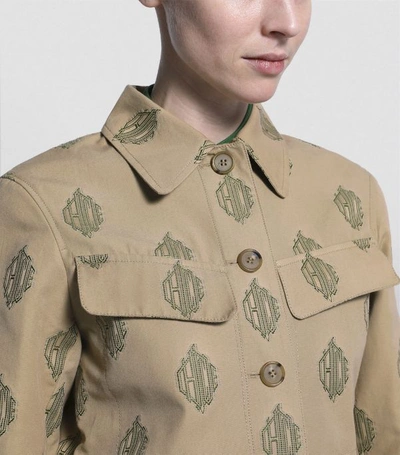 Shop Chloé Cotton Monogram Print Jacket