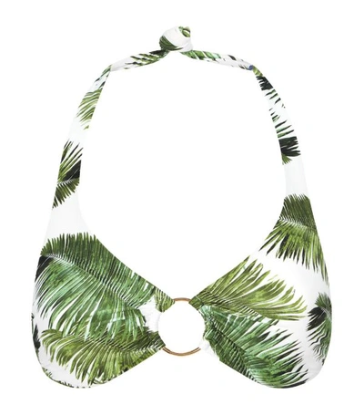 Shop Melissa Odabash Brussels Palm Tree Halterneck Bikini Top