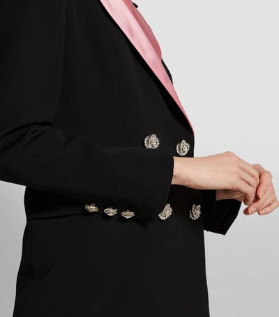 Shop Alessandra Rich Double-breasted Embellished Blazer