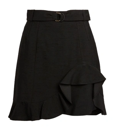 Shop Sandro Asymmetric Ruffle Mini Skirt