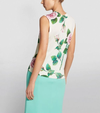 Shop Dolce & Gabbana Tropical Rose Tank Top