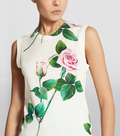 Shop Dolce & Gabbana Tropical Rose Tank Top