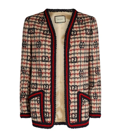Shop Gucci Gg Check Tweed Jacket