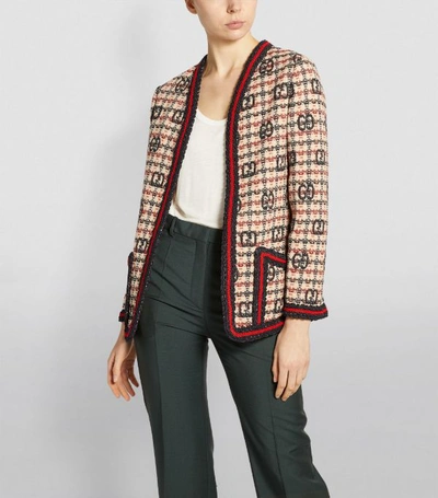 Shop Gucci Gg Check Tweed Jacket