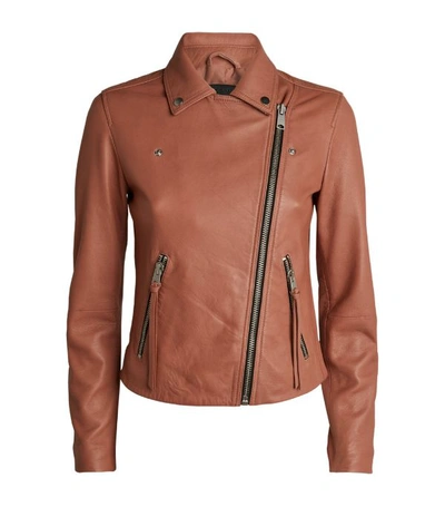 Shop Allsaints Dalby Leather Biker Jacket