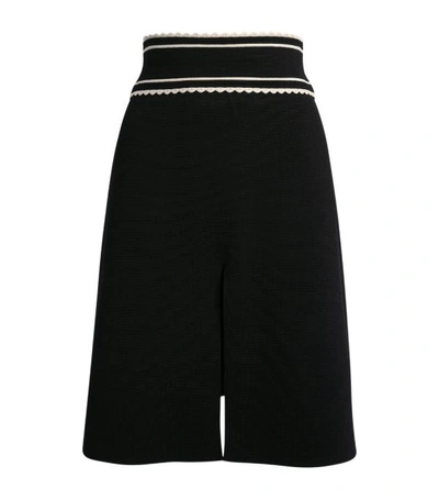 Shop Sandro Knit Contrast-trim Mini Skirt