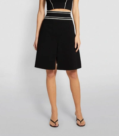 Shop Sandro Knit Contrast-trim Mini Skirt
