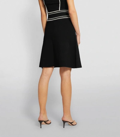 Shop Sandro Knit Contrast-trim Mini Skirt