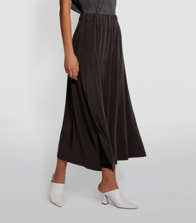 Shop Issey Miyake Drape Jersey Wide-leg Trousers