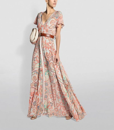 Shop Etro V-neck Long Dress