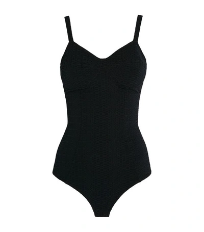 Shop Lisa Marie Fernandez Goldwyn Seersucker Swimsuit