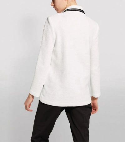 Shop St John Contrast-pocket Knit Blazer