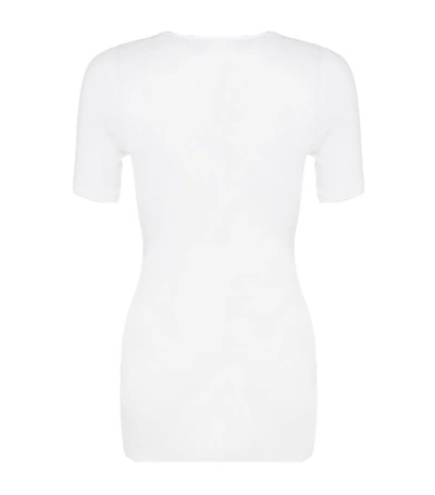 Shop Hanro Cotton Seamless T-shirt In White