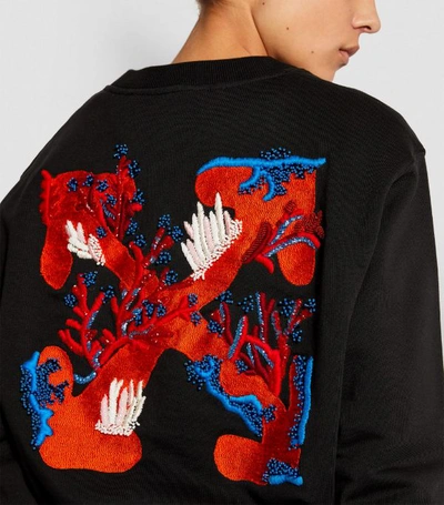 Shop Off-white Embroidered Corals Sweatshirt