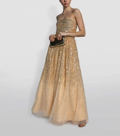 Shop Alice And Olivia Daisy Sequin-embellished Gown