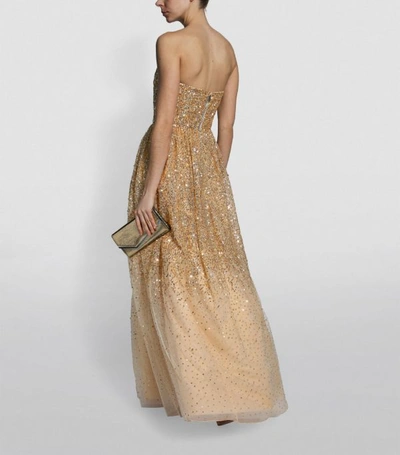 Shop Alice And Olivia Daisy Sequin-embellished Gown
