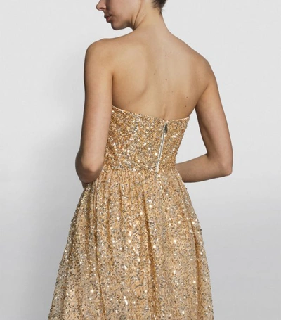 Shop Alice And Olivia Daisy Sequin-embellished Gown