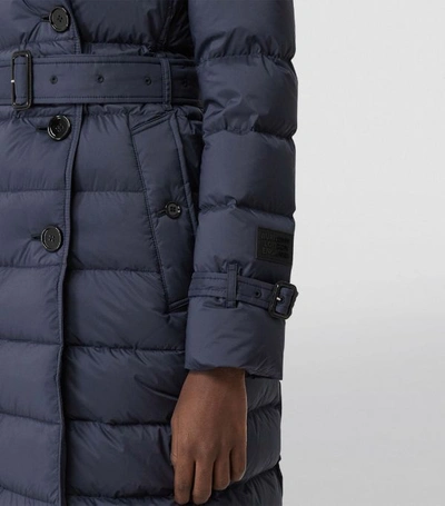 Shop Burberry Belted Down Jacket