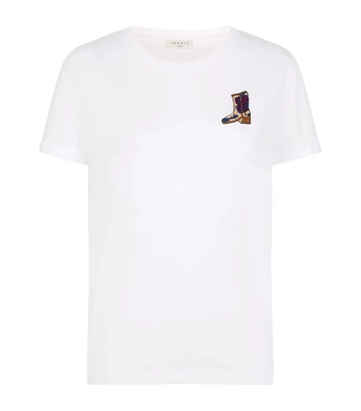 Shop Sandro Embroidered Patch T-shirt