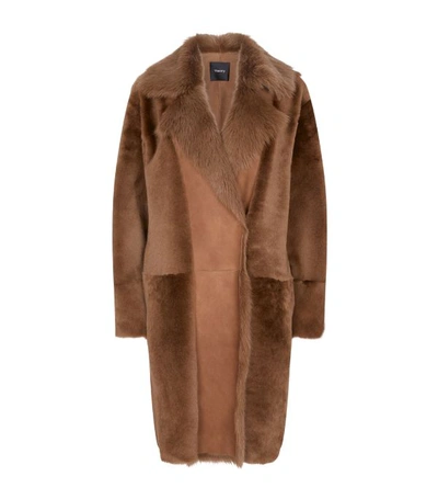 Shop Theory Jathan Fur Collar Coat