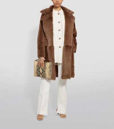 Shop Theory Jathan Fur Collar Coat