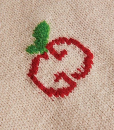 Shop Gucci Gg Apple Print Wool Top