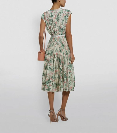 Shop Giambattista Valli Silk Floral Midi Dress